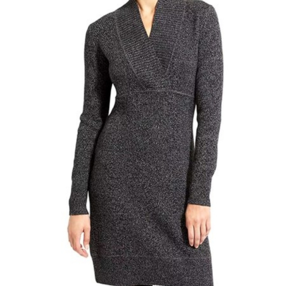 Athleta Black Merl Innsbrook Sweater Dress